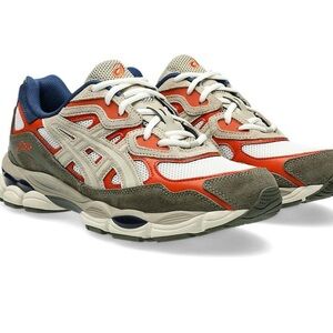 ASICS Gel-NYC Cream and Orange Sneakers